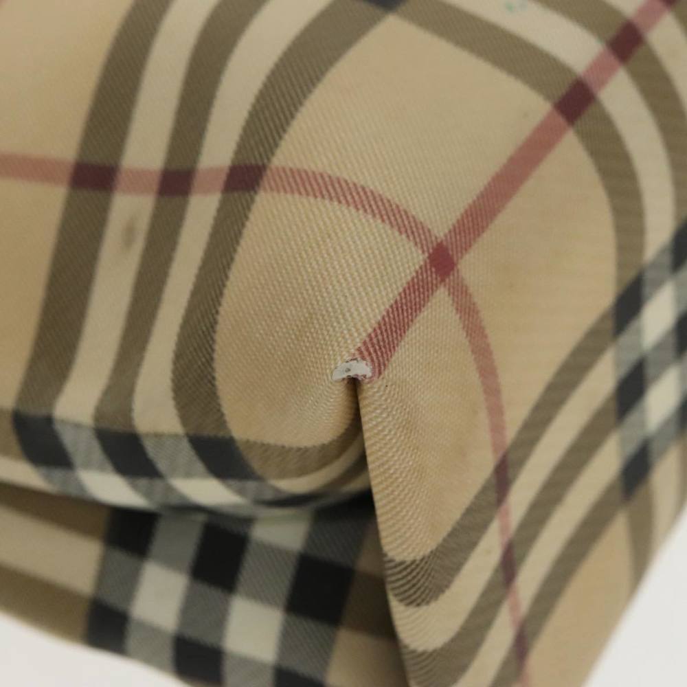 BURBERRY Nova Check Hand Bag PVC Beige Auth 102372 - Picture 10 of 16
